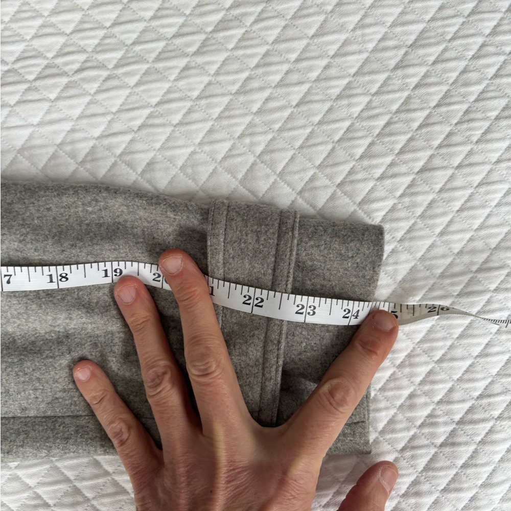 Theory Classic Heathered Gray Wool Cashmere Trench Coat M - Picture 11 of 15